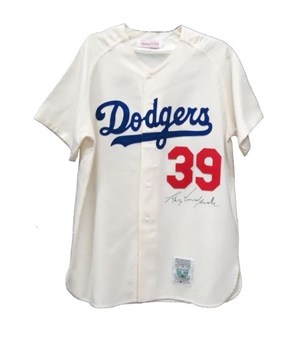 Roy Campanella Signed Mitchell and Ness Brooklyn Dodgers Jersey